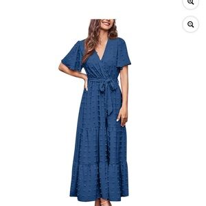 Elegant Blue Maxi Dress